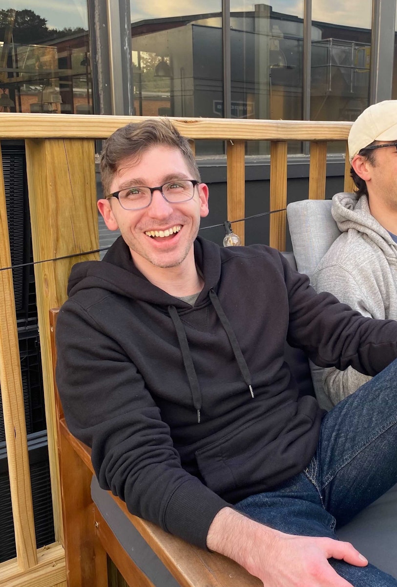 Hanging out on the roof deck at the Bonfire office
